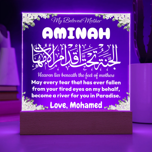 Acrylic Square with LED Base 8