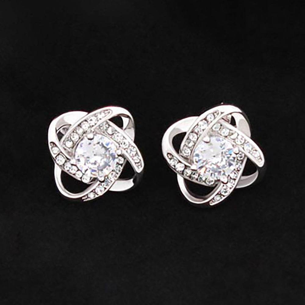 Love Knot Stud Earrings - Islamic Gallery