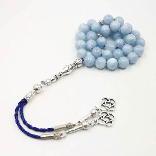 Natural Aquamarines stone Luxury Prayer Beads - Islamic Gallery