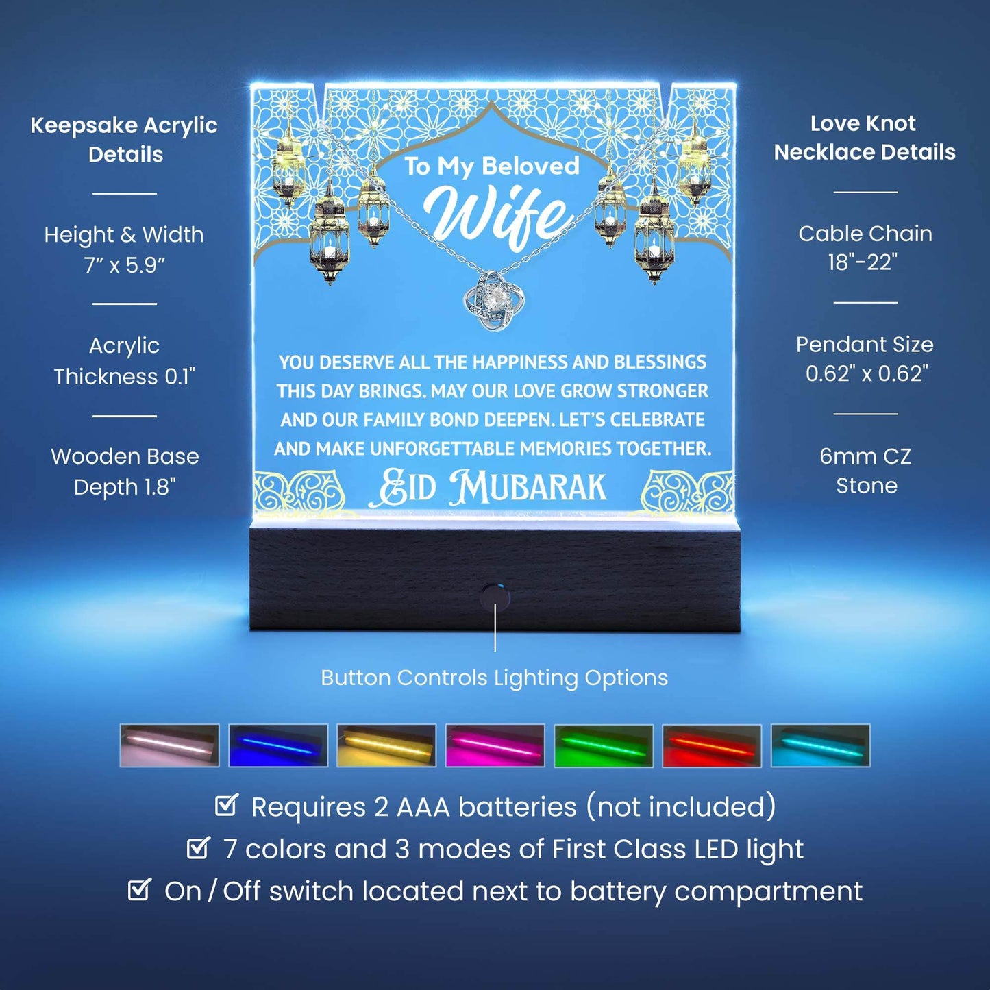 Wife Eid Gift - May Our Love Grow Stronger - Islamic Gallery