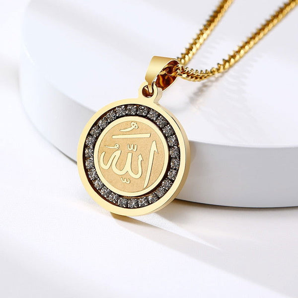 Allah Name Gold Color Stainless Steel Necklaces - Islamic Gallery