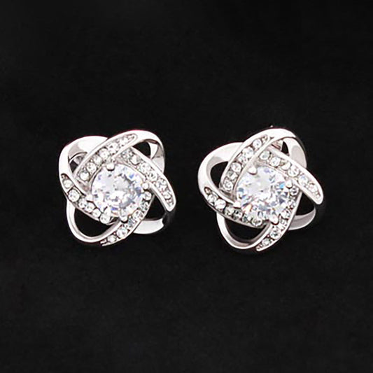 Love Knot Stud Earrings - Islamic Gallery