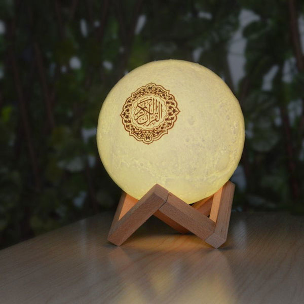 Moon Lamp Quran Speaker LED Touch Night Light - Islamic Gallery