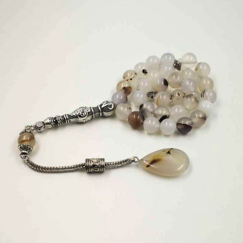 Natural Agates Stone Luxurious Prayer Beads - Islamic Gallery
