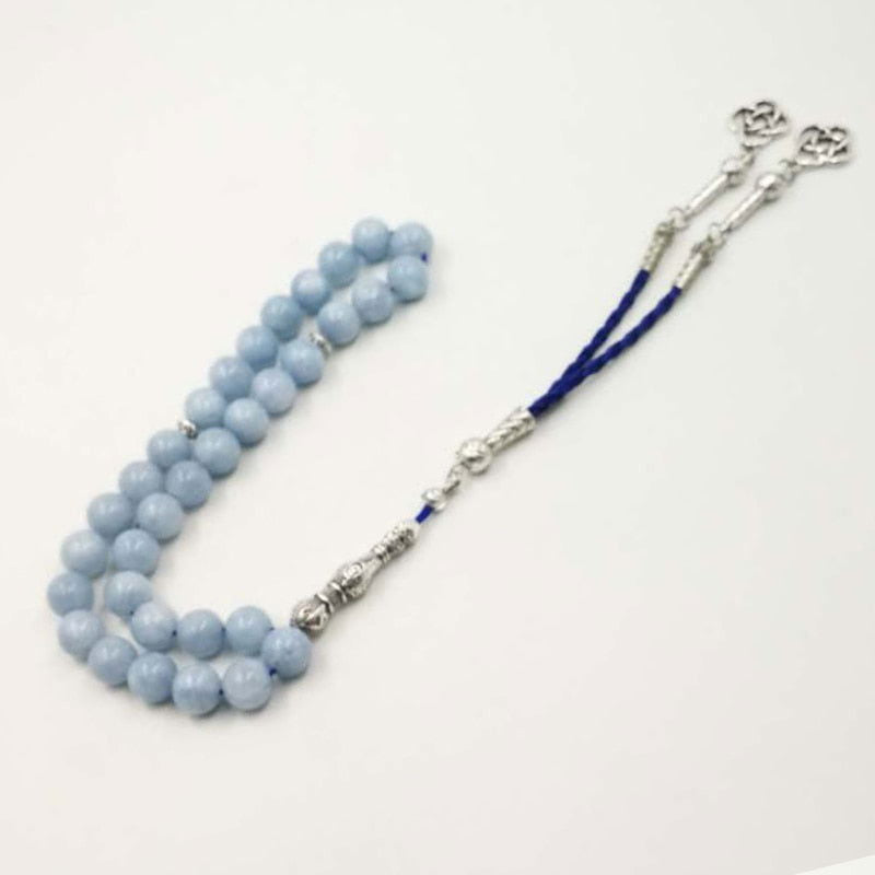 Natural Aquamarines stone Luxury Prayer Beads - Islamic Gallery