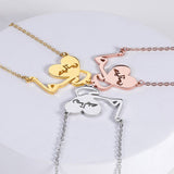 Stainless Steel Arabic Necklace For Mom - Islamic Gallery