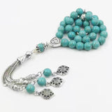 Synthesis Blue Turquois Stone Prayer Beads - Islamic Gallery