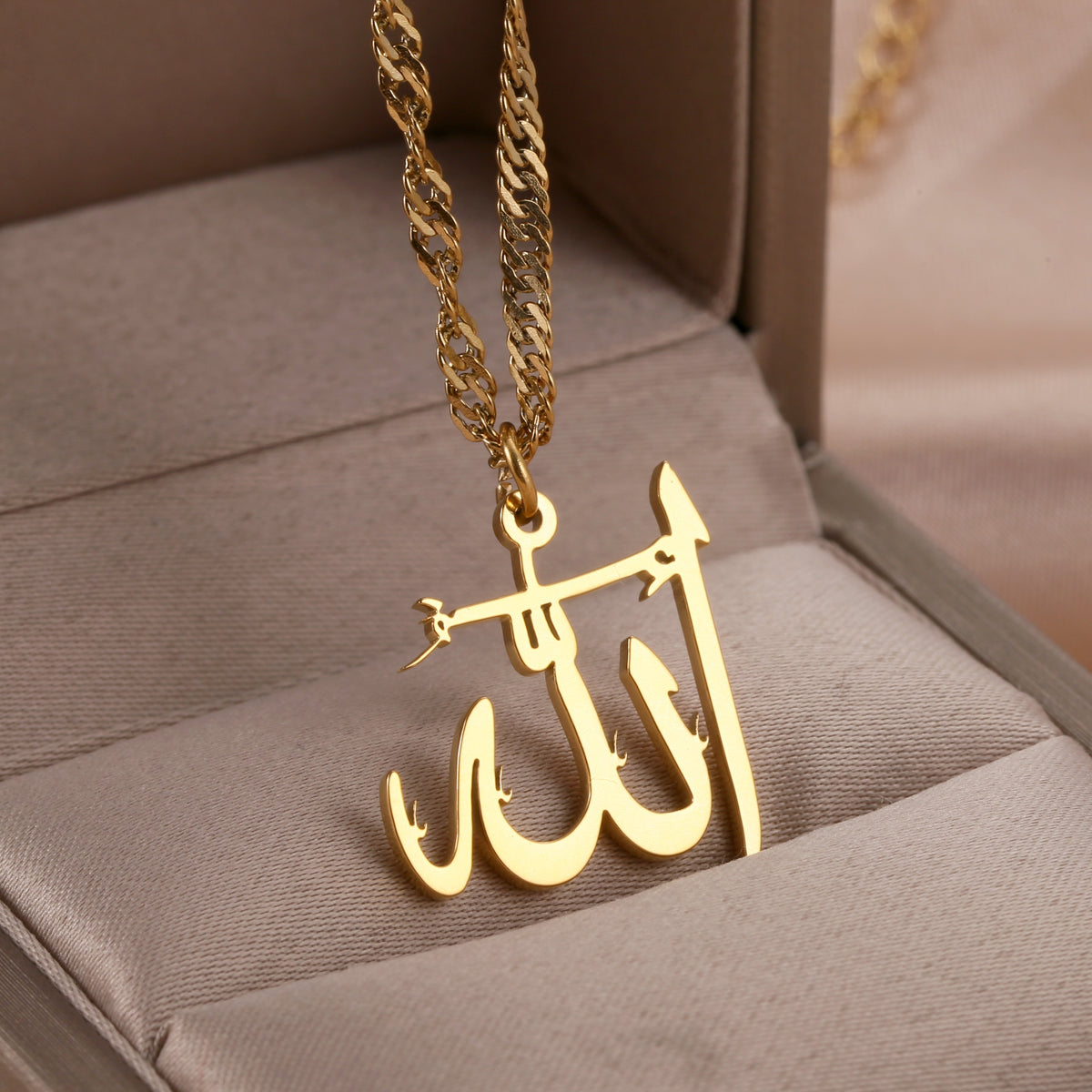 Allah Name Stainless Steel Gold Necklaces