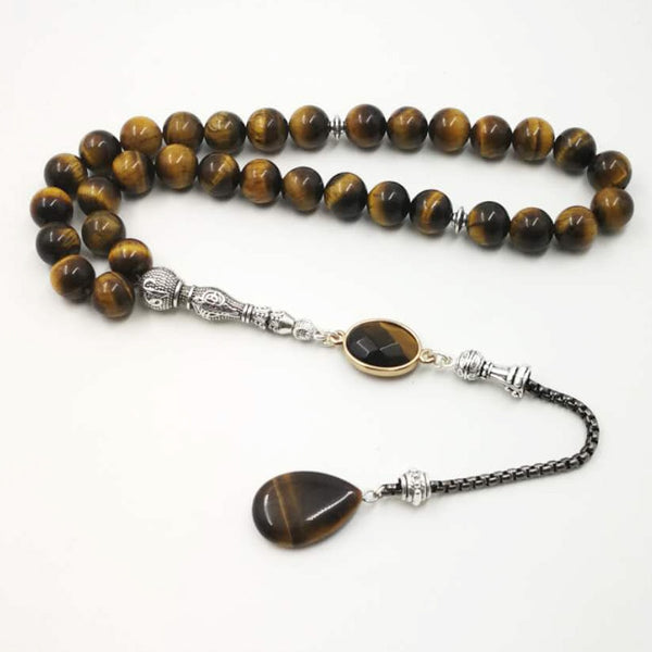 Natural Tiger Eye stone Prayer Beads
