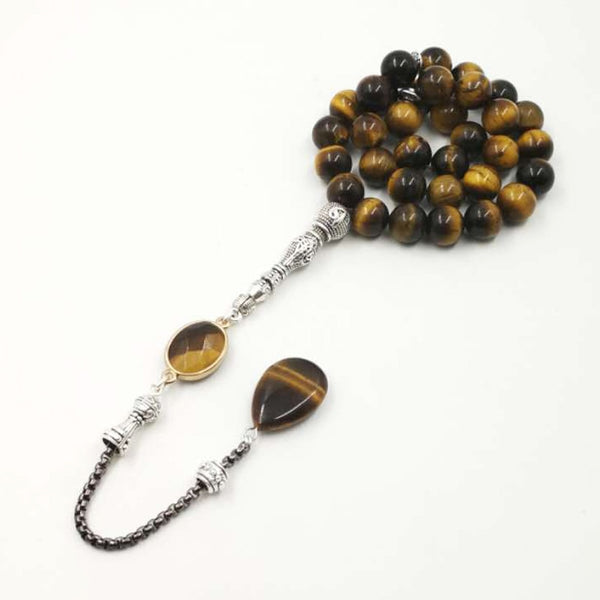 Natural Tiger Eye stone Prayer Beads