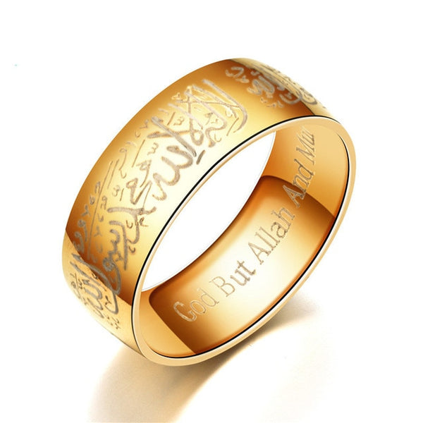 Shihada Kelma Titanium Steel Islamic Ring